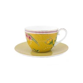 TAZA DE TE CON PLATO AMARILLA LA MAJORELLE