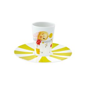 TAZA DE CAFE CON PLATO XXI ESCAPE GOAT