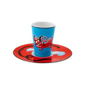 TAZA DE CAFE CON PLATO XXXIX ESCAPE GOAT