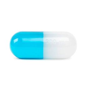 ACRILIC PILL MEDIANA BLANCA Y AQUA